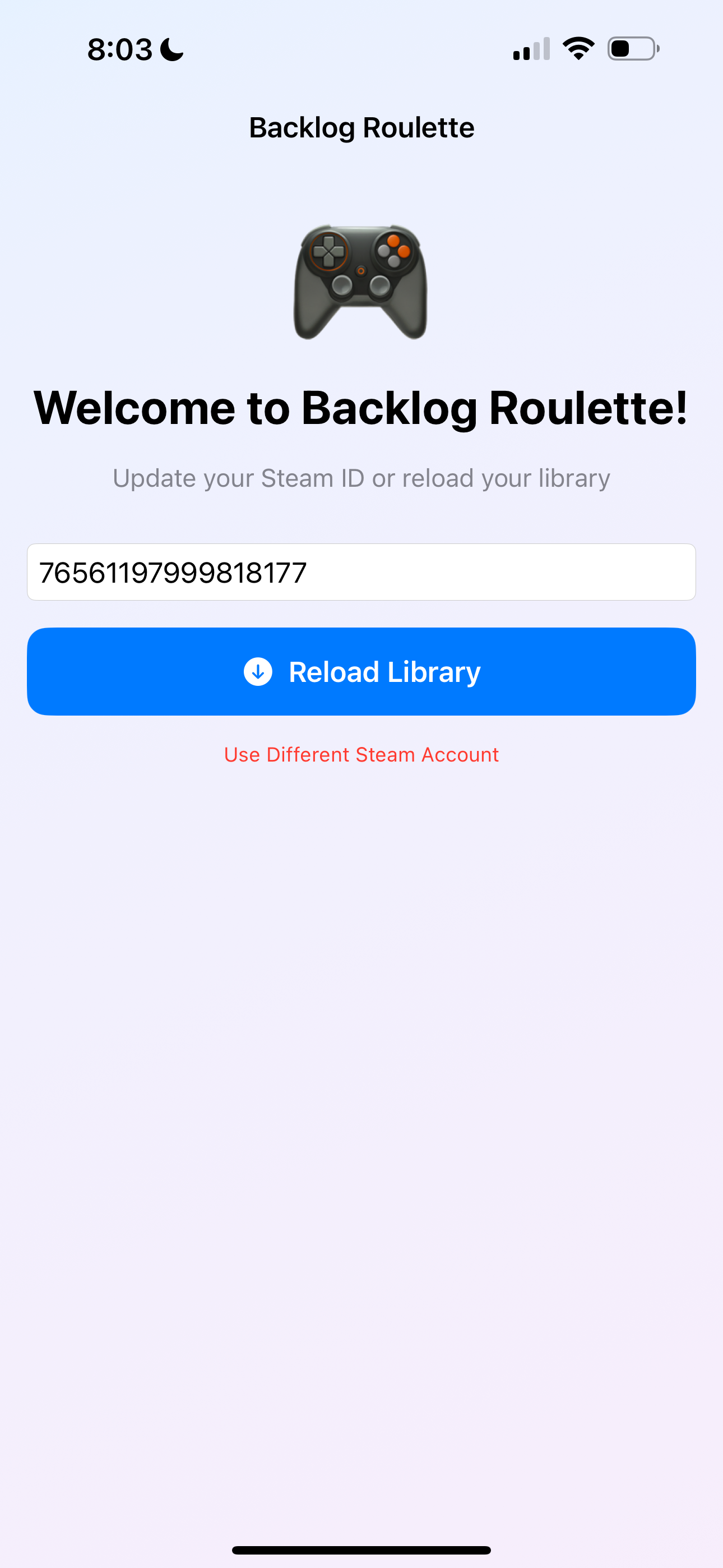 Steam Library Setup
